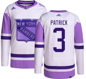 Authentic Adidas Youth James Patrick Hockey Fights Cancer Jersey - NHL New York Rangers