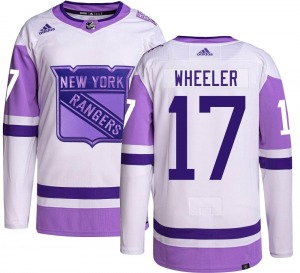 Authentic Adidas Youth Blake Wheeler Hockey Fights Cancer Jersey - NHL New York Rangers