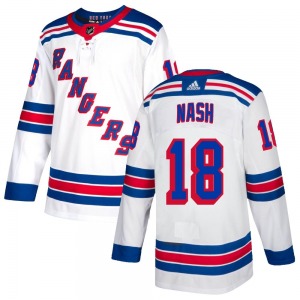 Authentic Adidas Adult Riley Nash White Jersey - NHL New York Rangers