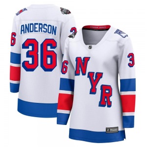 Breakaway Fanatics Branded Women's Glenn Anderson White 2024 Stadium Series Jersey - NHL New York Rangers