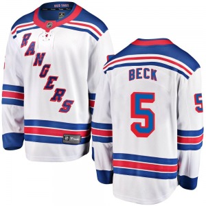 Breakaway Fanatics Branded Youth Barry Beck White Away Jersey - NHL New York Rangers