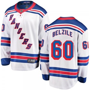 Breakaway Fanatics Branded Youth Alex Belzile White Away Jersey - NHL New York Rangers