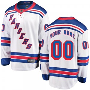 Breakaway Fanatics Branded Youth Custom White Custom Away Jersey - NHL New York Rangers