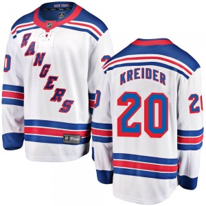 Breakaway Fanatics Branded Youth Chris Kreider White Away Jersey - NHL New York Rangers