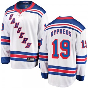 Breakaway Fanatics Branded Youth Nick Kypreos White Away Jersey - NHL New York Rangers