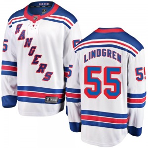 Breakaway Fanatics Branded Youth Ryan Lindgren White Away Jersey - NHL New York Rangers