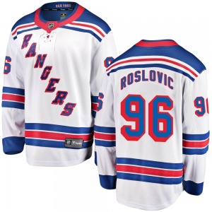Breakaway Fanatics Branded Youth Jack Roslovic White Away Jersey - NHL New York Rangers