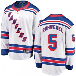 Breakaway Fanatics Branded Youth Chad Ruhwedel White Away Jersey - NHL New York Rangers