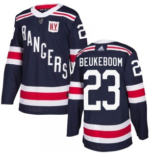 Authentic Adidas Youth Jeff Beukeboom Navy Blue 2018 Winter Classic Home Jersey - NHL New York Rangers