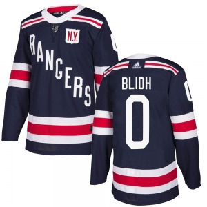 Authentic Adidas Youth Anton Blidh Navy Blue 2018 Winter Classic Home Jersey - NHL New York Rangers