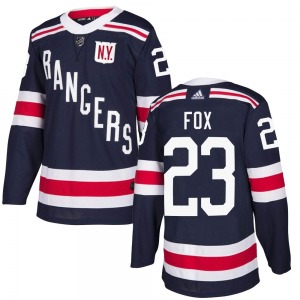 Authentic Adidas Youth Adam Fox Navy Blue 2018 Winter Classic Home Jersey - NHL New York Rangers