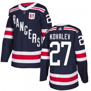 Authentic Adidas Youth Alex Kovalev Navy Blue 2018 Winter Classic Home Jersey - NHL New York Rangers