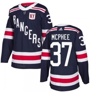 Authentic Adidas Youth George Mcphee Navy Blue 2018 Winter Classic Home Jersey - NHL New York Rangers