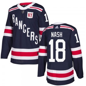 Authentic Adidas Youth Riley Nash Navy Blue 2018 Winter Classic Home Jersey - NHL New York Rangers