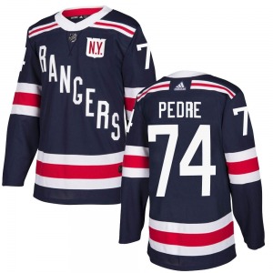 Authentic Adidas Youth Vince Pedrie Navy Blue 2018 Winter Classic Home Jersey - NHL New York Rangers