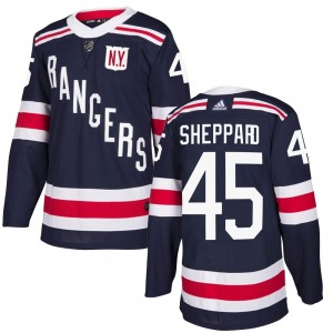 Authentic Adidas Youth James Sheppard Navy Blue 2018 Winter Classic Home Jersey - NHL New York Rangers