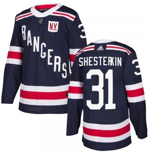 Authentic Adidas Youth Igor Shesterkin Navy Blue 2018 Winter Classic Home Jersey - NHL New York Rangers