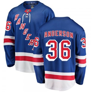 Breakaway Fanatics Branded Youth Glenn Anderson Blue Home Jersey - NHL New York Rangers