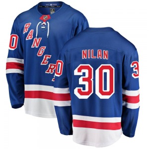 Breakaway Fanatics Branded Youth Chris Nilan Blue Home Jersey - NHL New York Rangers