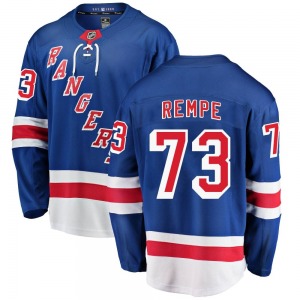 Breakaway Fanatics Branded Youth Matt Rempe Blue Home Jersey - NHL New York Rangers