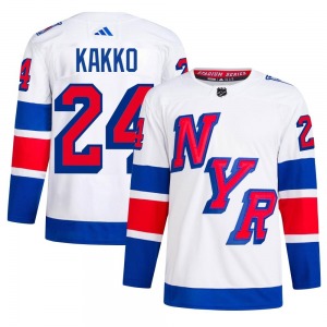 Authentic Adidas Adult Kaapo Kakko White 2024 Stadium Series Primegreen Jersey - NHL New York Rangers