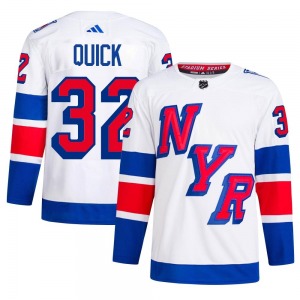 Authentic Adidas Adult Jonathan Quick White 2024 Stadium Series Primegreen Jersey - NHL New York Rangers