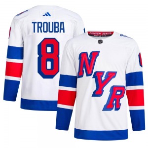 Authentic Adidas Adult Jacob Trouba White 2024 Stadium Series Primegreen Jersey - NHL New York Rangers