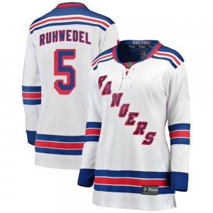 Breakaway Fanatics Branded Women's Chad Ruhwedel White Away Jersey - NHL New York Rangers