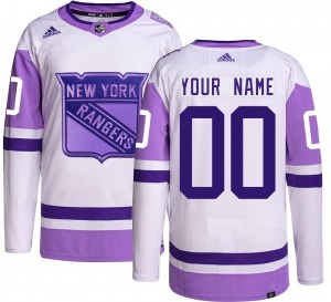Authentic Adidas Adult Custom Custom Hockey Fights Cancer Jersey - NHL New York Rangers