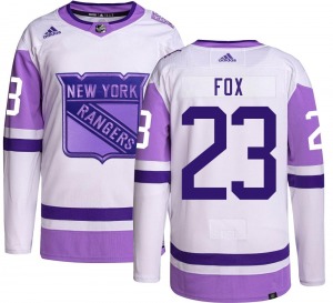 Authentic Adidas Adult Adam Fox Hockey Fights Cancer Jersey - NHL New York Rangers