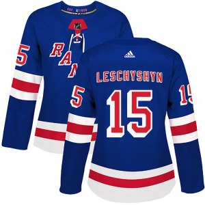 Authentic Adidas Women's Jake Leschyshyn Royal Blue Home Jersey - NHL New York Rangers