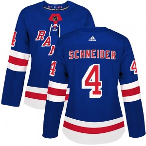 Authentic Adidas Women's Braden Schneider Royal Blue Home Jersey - NHL New York Rangers