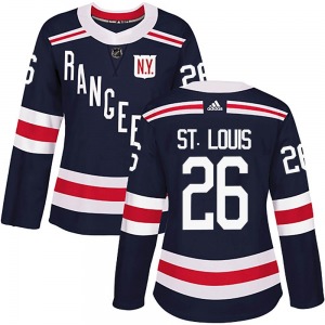 Authentic Adidas Women's Martin St. Louis Navy Blue 2018 Winter Classic Home Jersey - NHL New York Rangers
