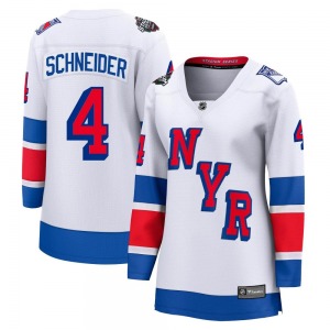 Breakaway Fanatics Branded Women's Braden Schneider White 2024 Stadium Series Jersey - NHL New York Rangers
