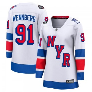 Breakaway Fanatics Branded Women's Alex Wennberg White 2024 Stadium Series Jersey - NHL New York Rangers